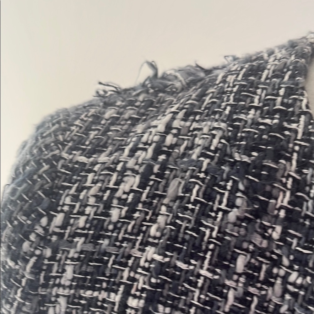 Brooks Brothers Black and White Tweed Blazer with Zipper Closure - Picture 10 of 14